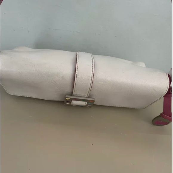 Vintage Dooney & Bourke heart buckle white/pink - Picture 6 of 9